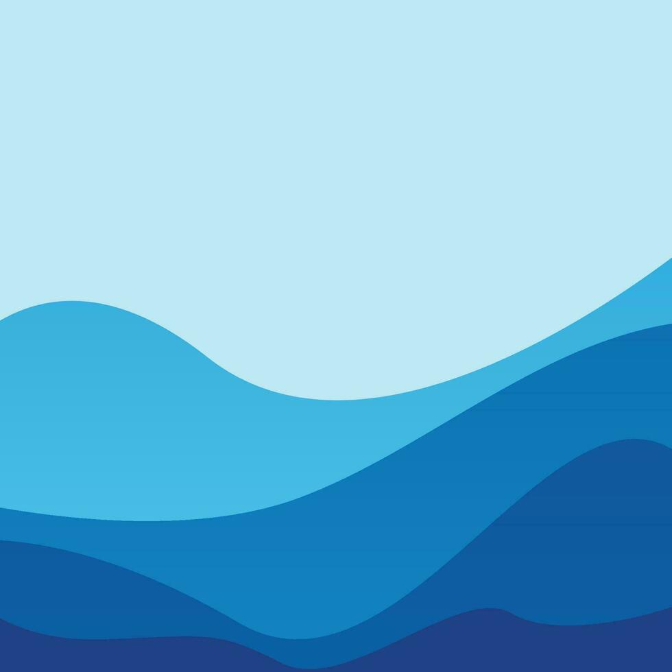 Abstract Water wave vector illustration design background