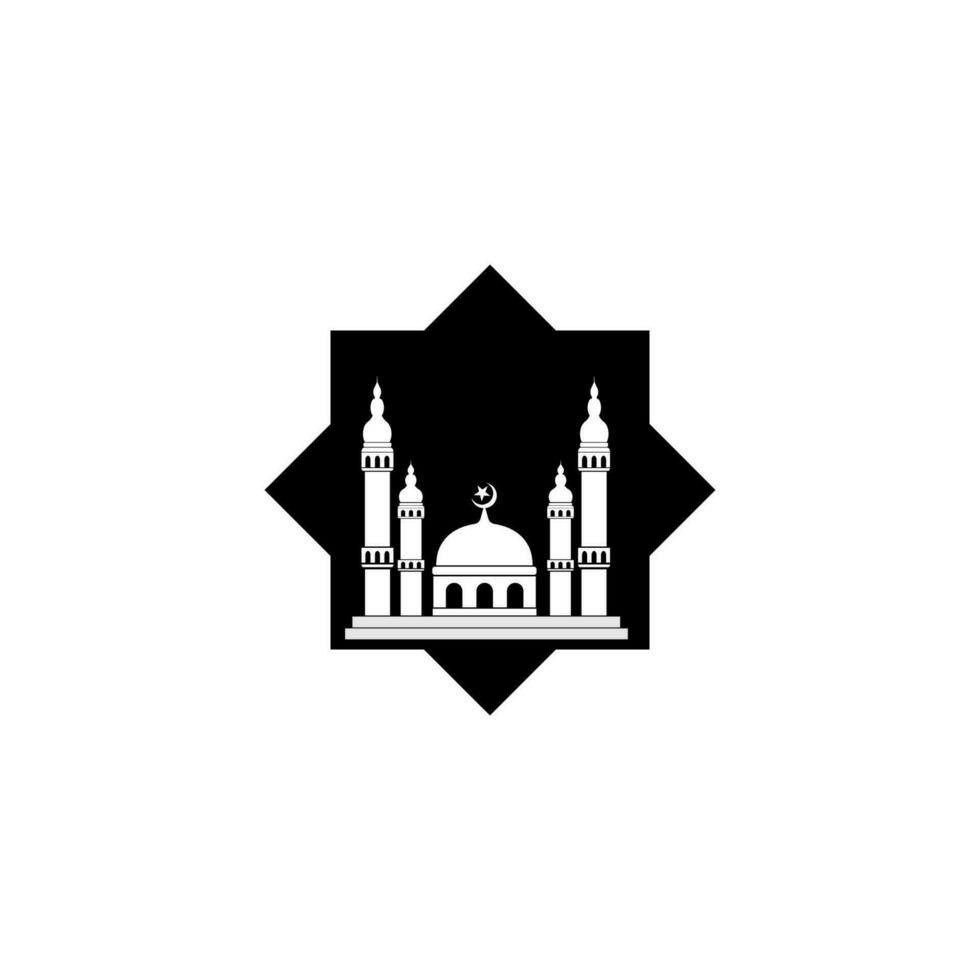 plantilla de diseño de ilustración de vector de icono de mezquita