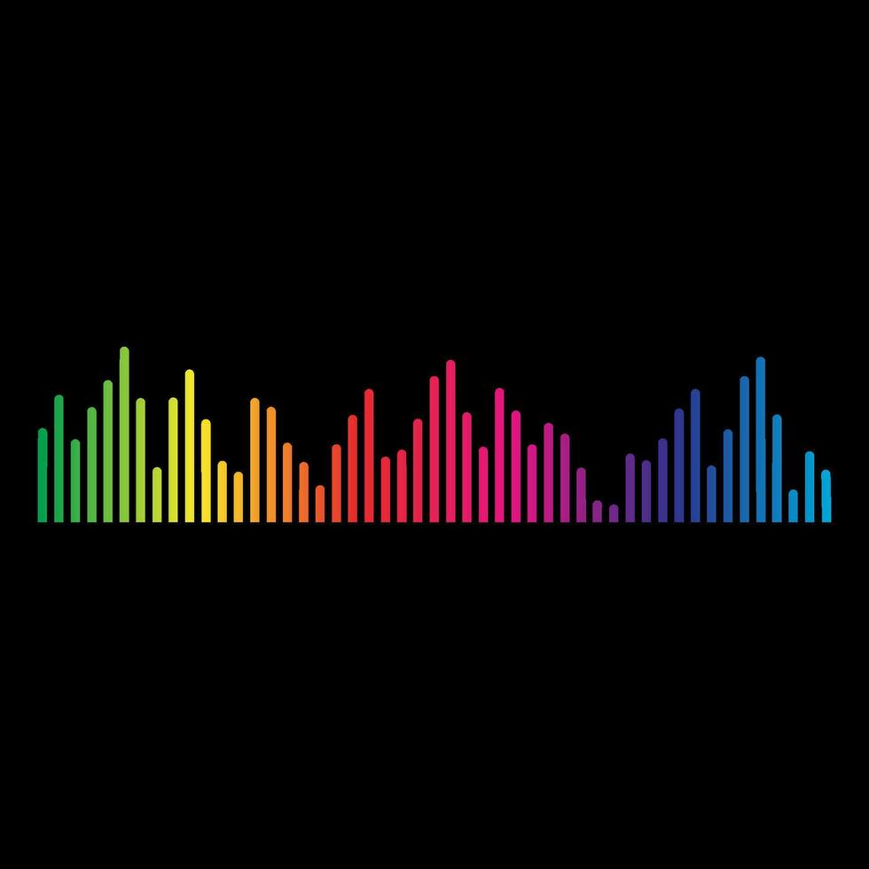 Equalizer, audio, sound wave logo design inspiration vector