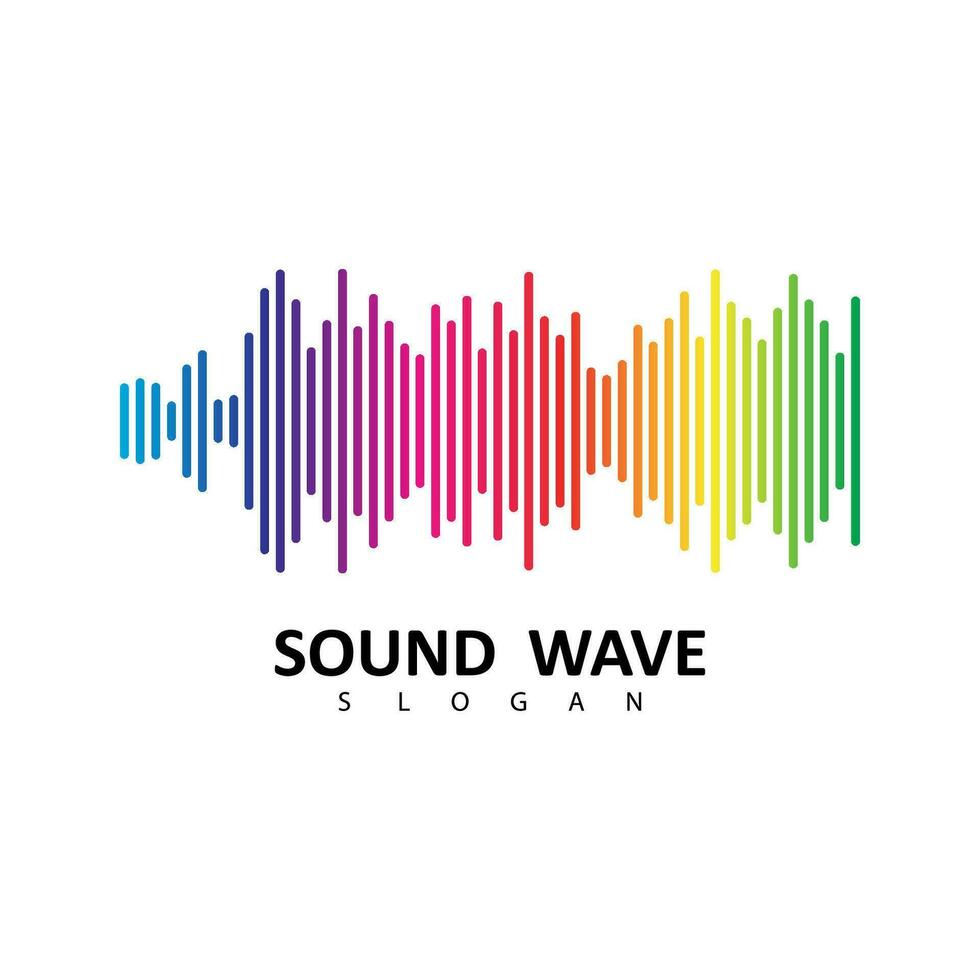 Audio colorful wave logo. Vector equalizer element. sound wave illustration logo vector icon template