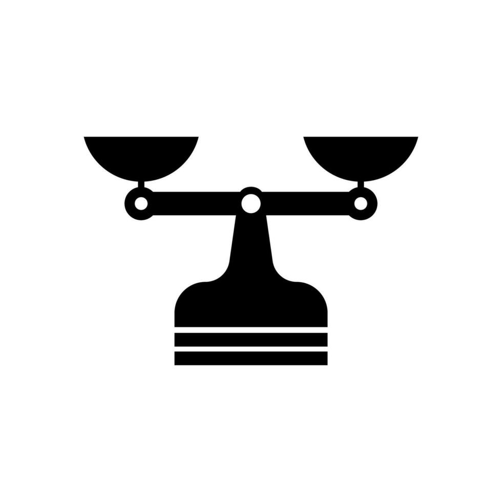 Balance scale icon isolated on white background. vector illustration