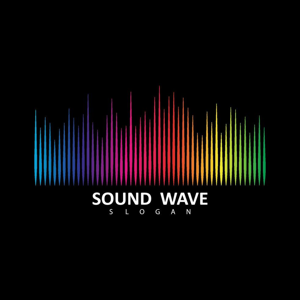 Equalizer, audio, sound wave logo design inspiration vector