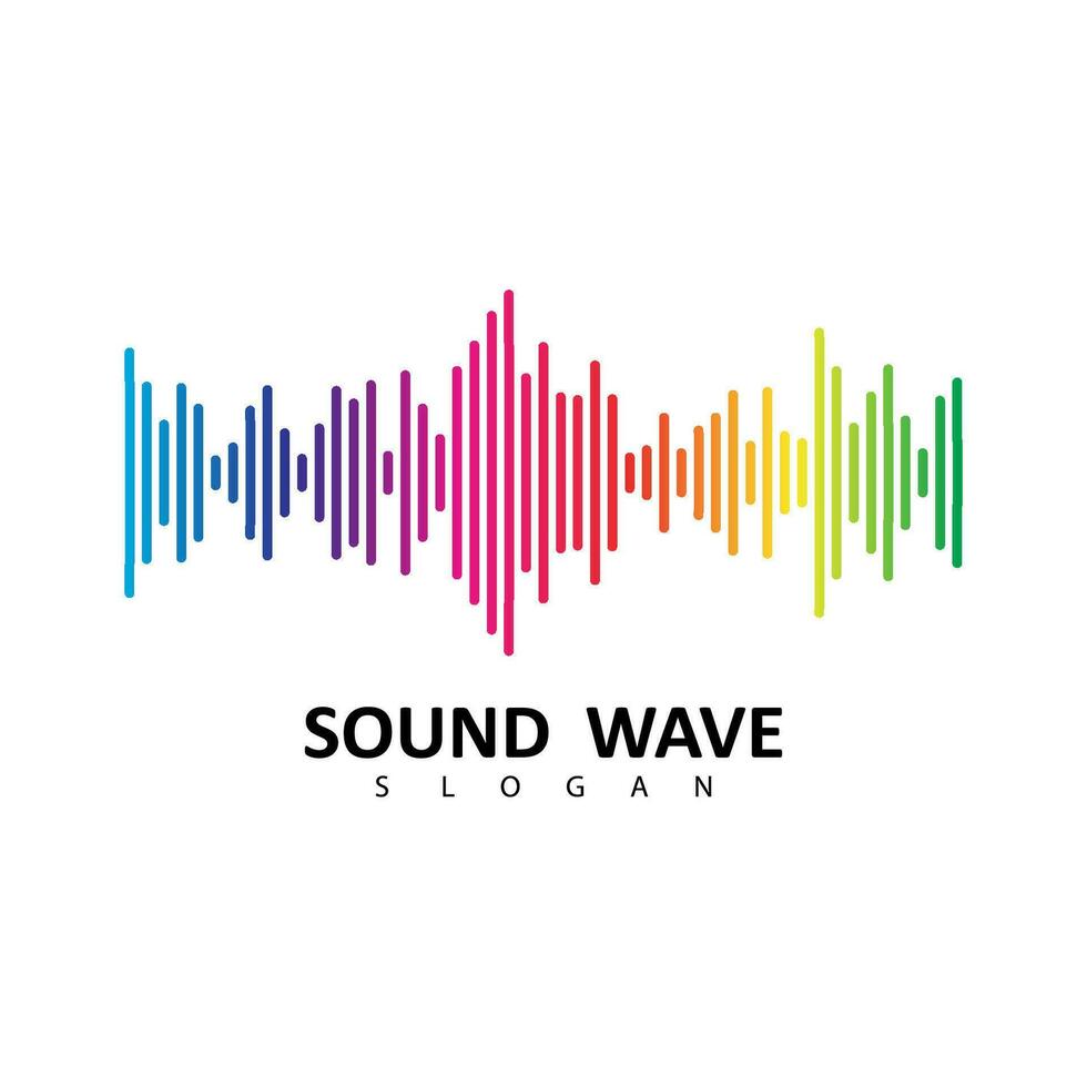 Audio colorful wave logo. Vector equalizer element. sound wave illustration logo vector icon template