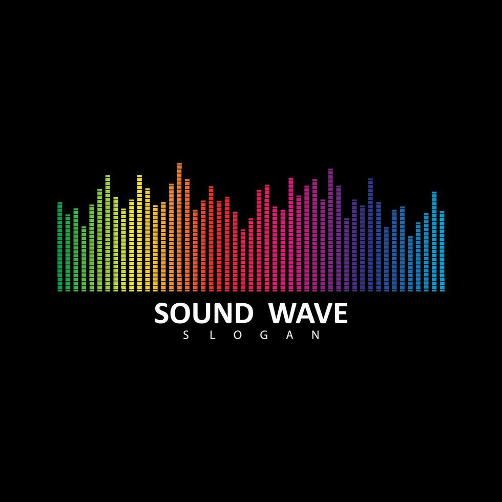 Audio colorful wave logo. Vector equalizer element. sound wave illustration logo vector icon template