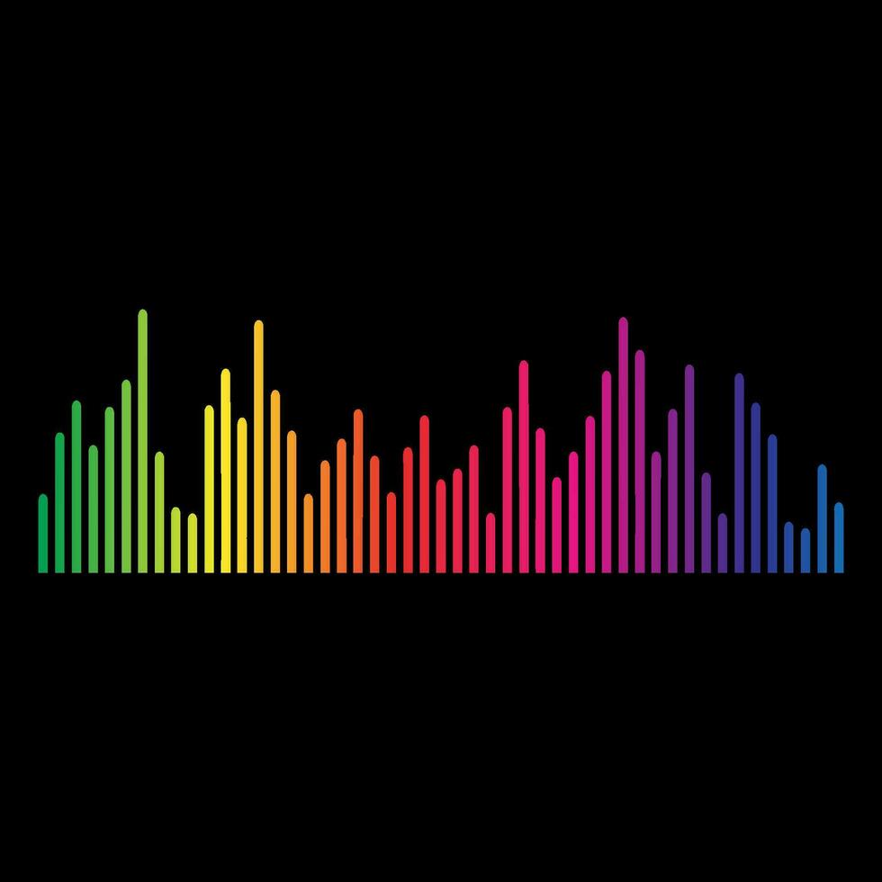 Equalizer, audio, sound wave logo design inspiration vector