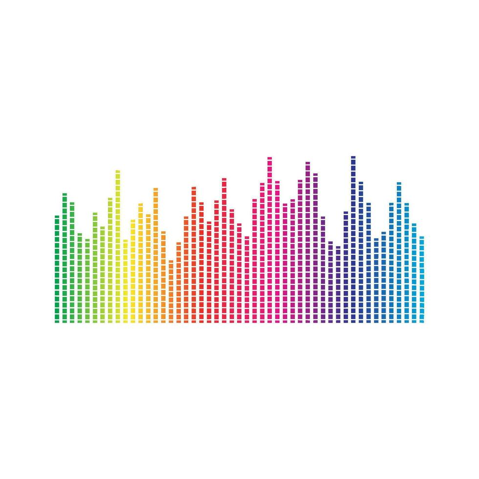 Audio colorful wave logo. Vector equalizer element. sound wave illustration logo vector icon template