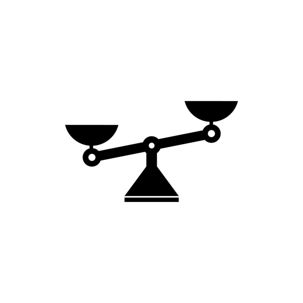 Balance scale icon isolated on white background. vector illustration