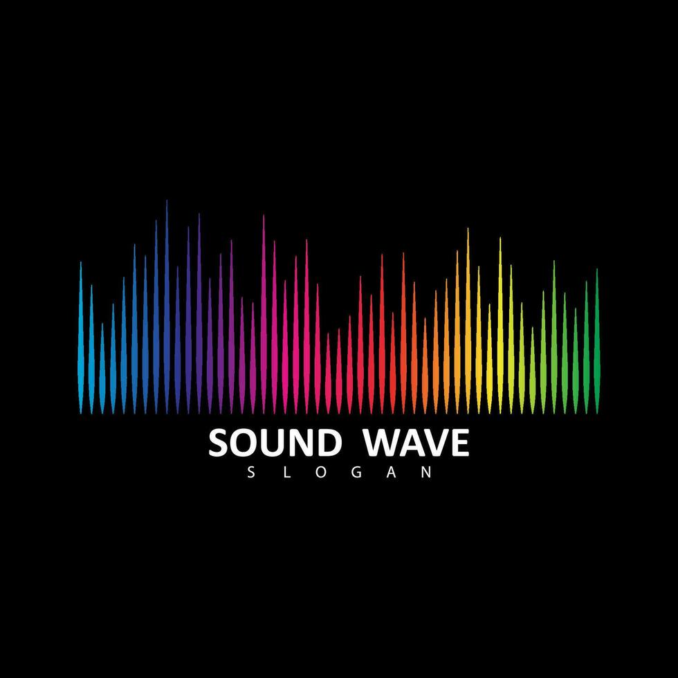 Audio colorful wave logo. Vector equalizer element. sound wave illustration logo vector icon template