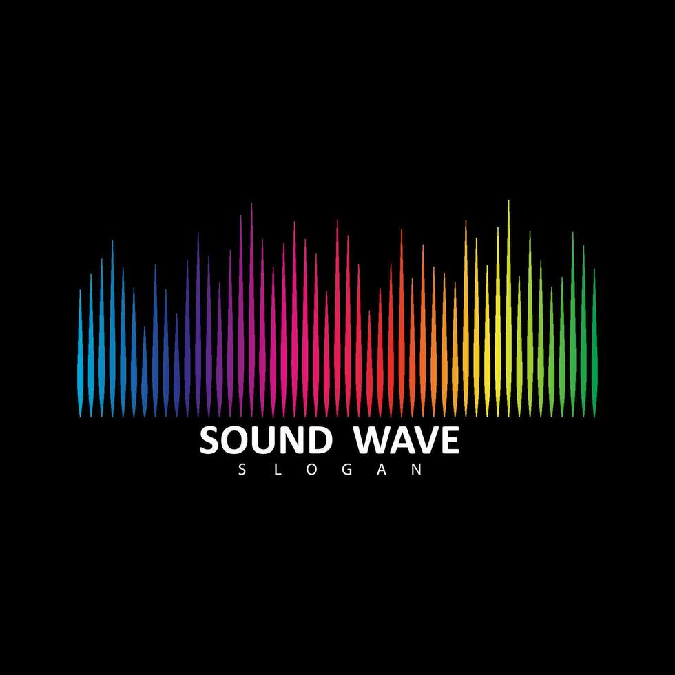 Equalizer, audio, sound wave logo design inspiration vector