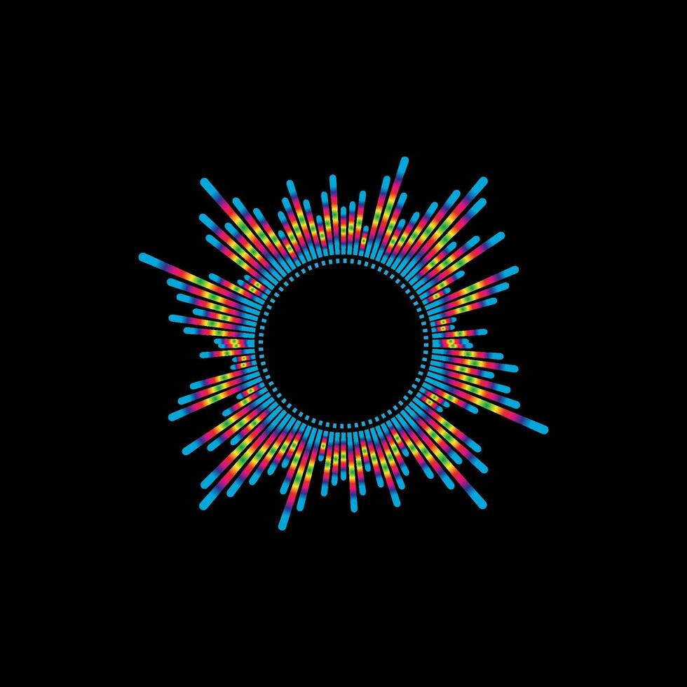 Equalizer, audio, sound wave logo design inspiration vector