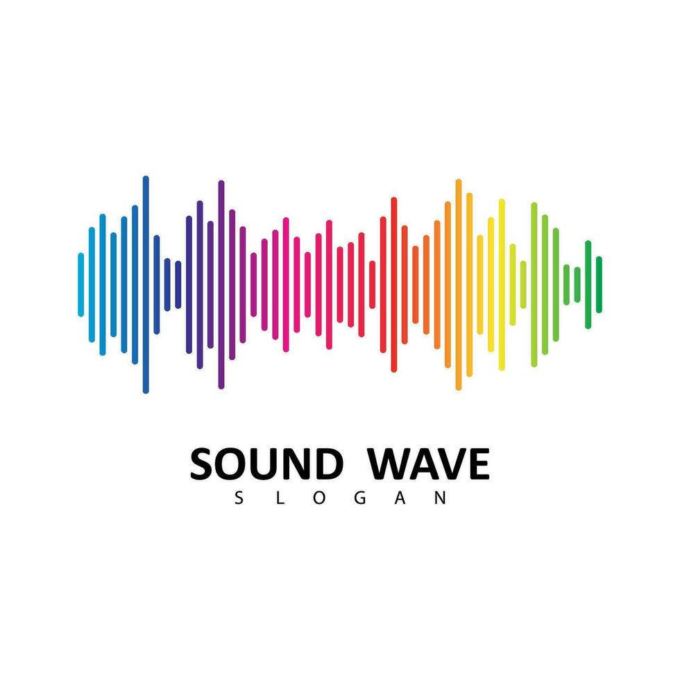 Audio colorful wave logo. Vector equalizer element. sound wave illustration logo vector icon template