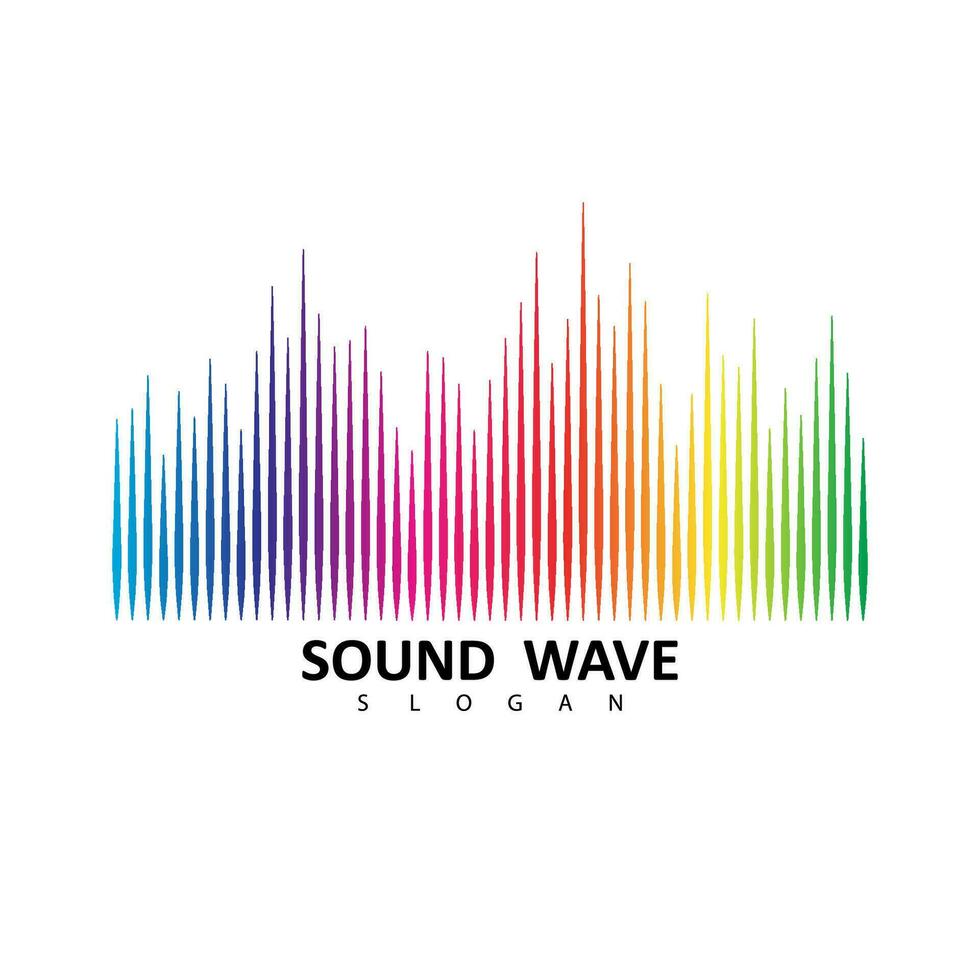 Audio colorful wave logo. Vector equalizer element. sound wave illustration logo vector icon template