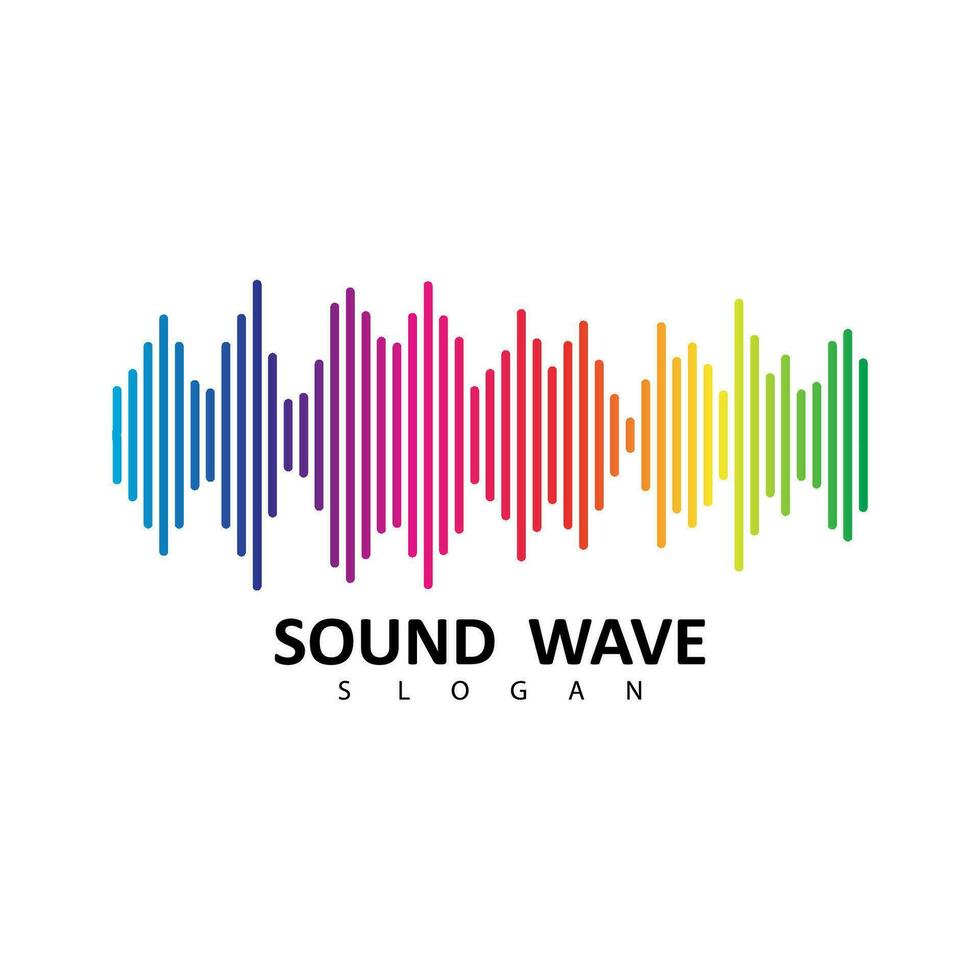 Audio colorful wave logo. Vector equalizer element. sound wave illustration logo vector icon template