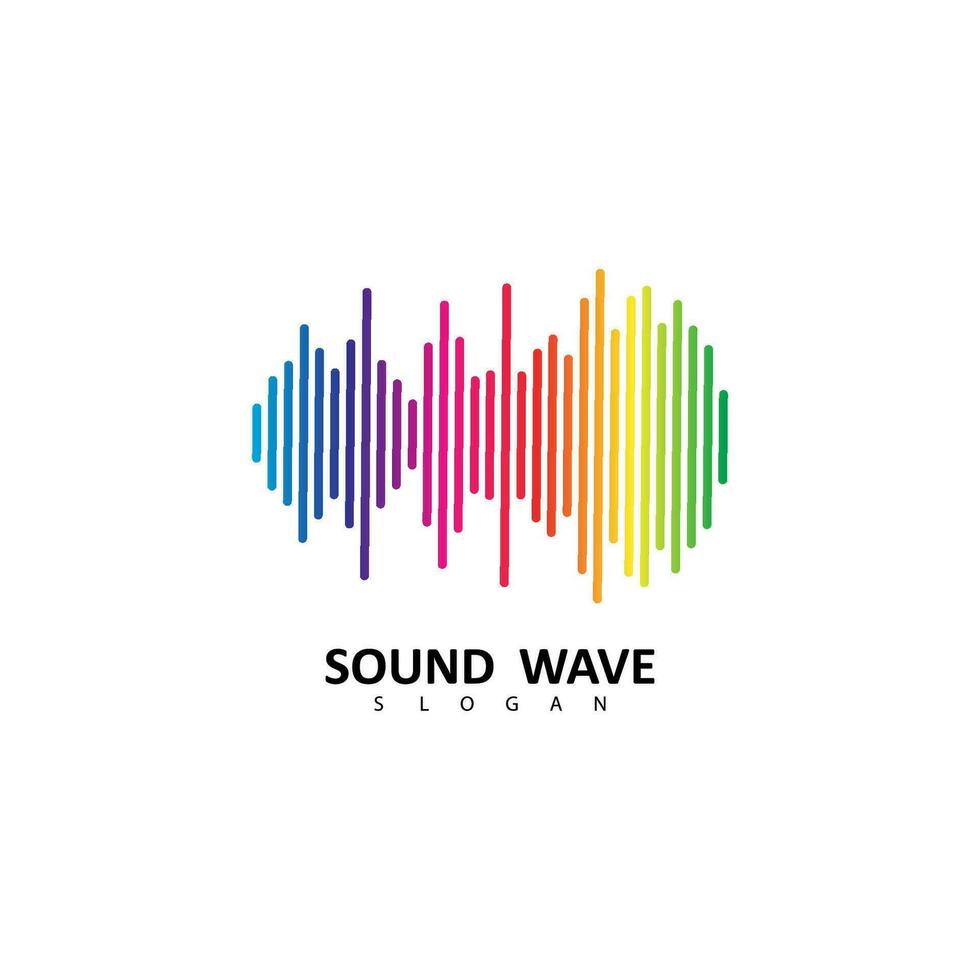 Audio colorful wave logo. Vector equalizer element. sound wave illustration logo vector icon template