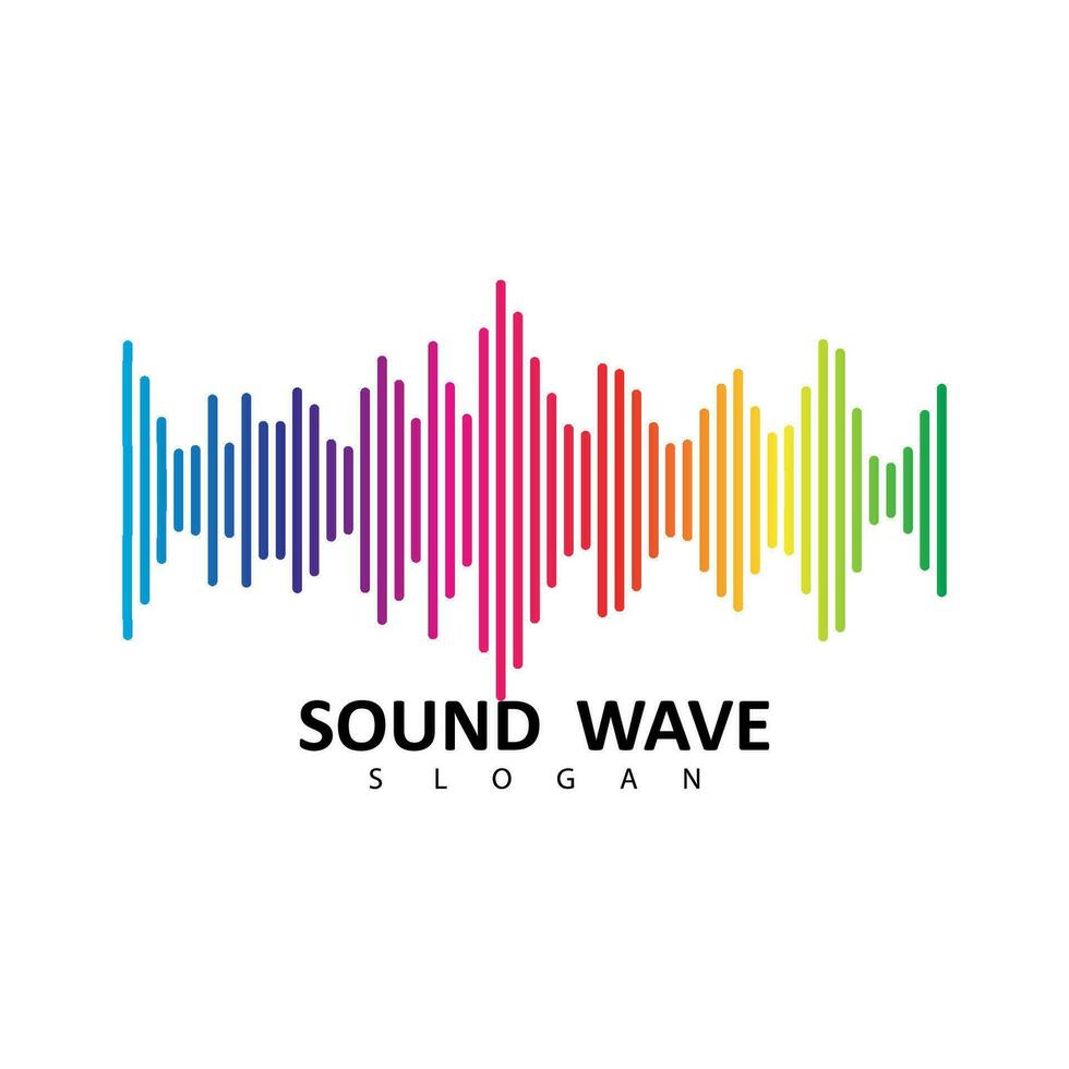audio vistoso ola logo. vector igualada elemento. sonido ola ilustración logo vector icono modelo