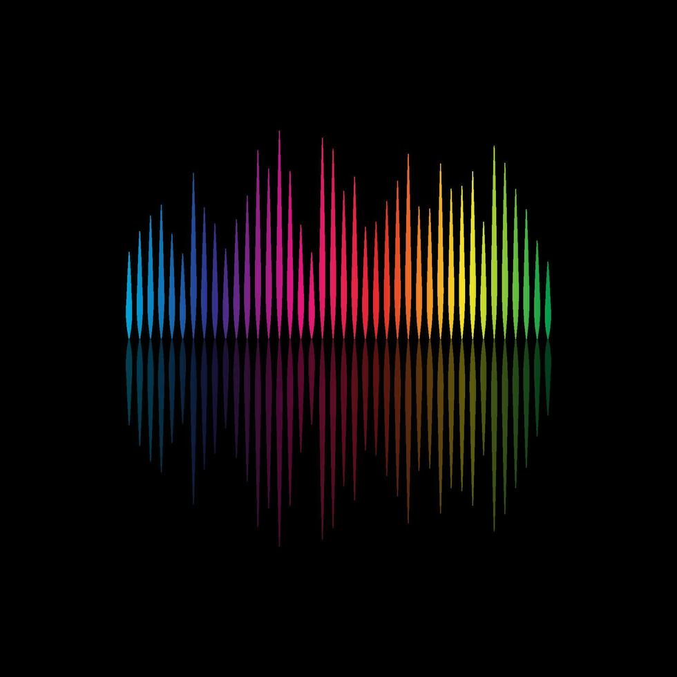 Audio colorful wave logo. Vector equalizer element. sound wave illustration logo vector icon template