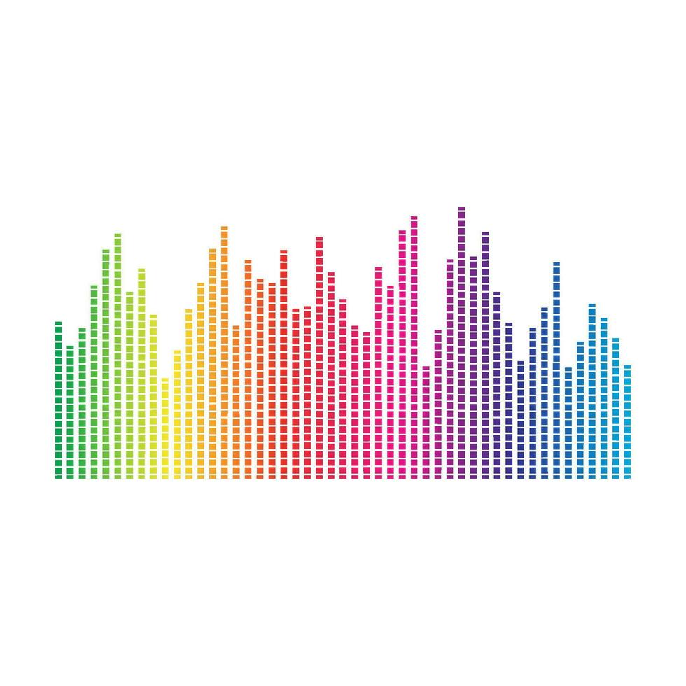 Audio colorful wave logo. Vector equalizer element. sound wave illustration logo vector icon template