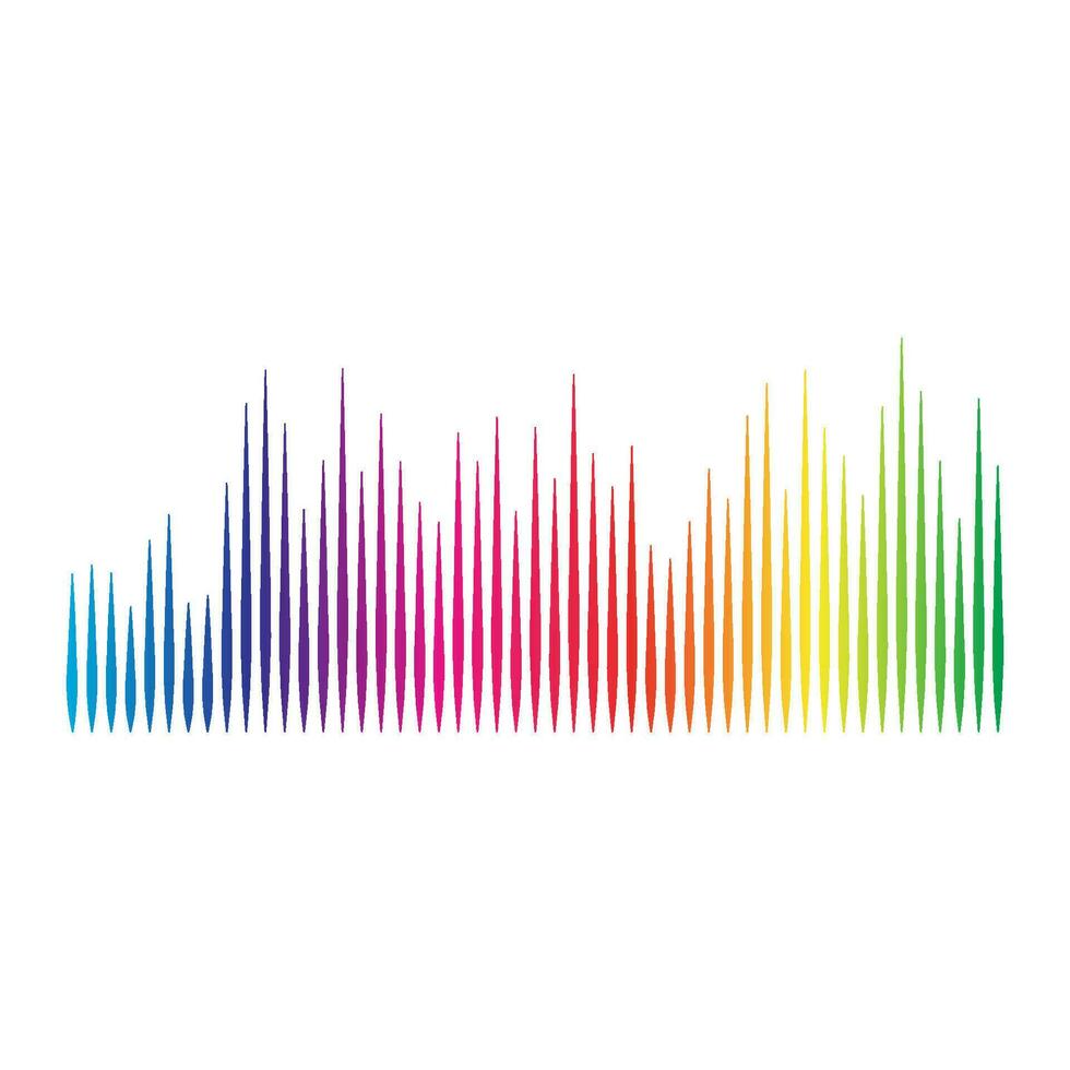 Equalizer, audio, sound wave logo design inspiration vector