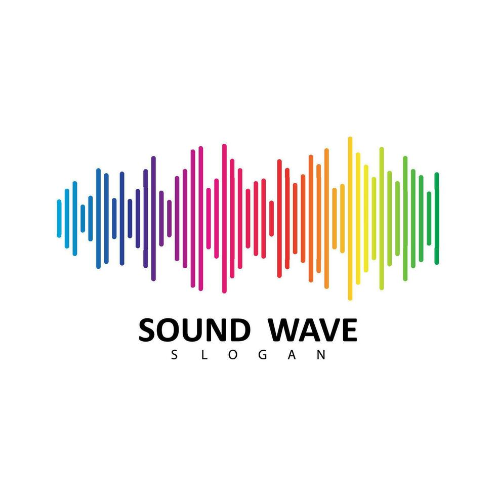 Audio colorful wave logo. Vector equalizer element. sound wave illustration logo vector icon template