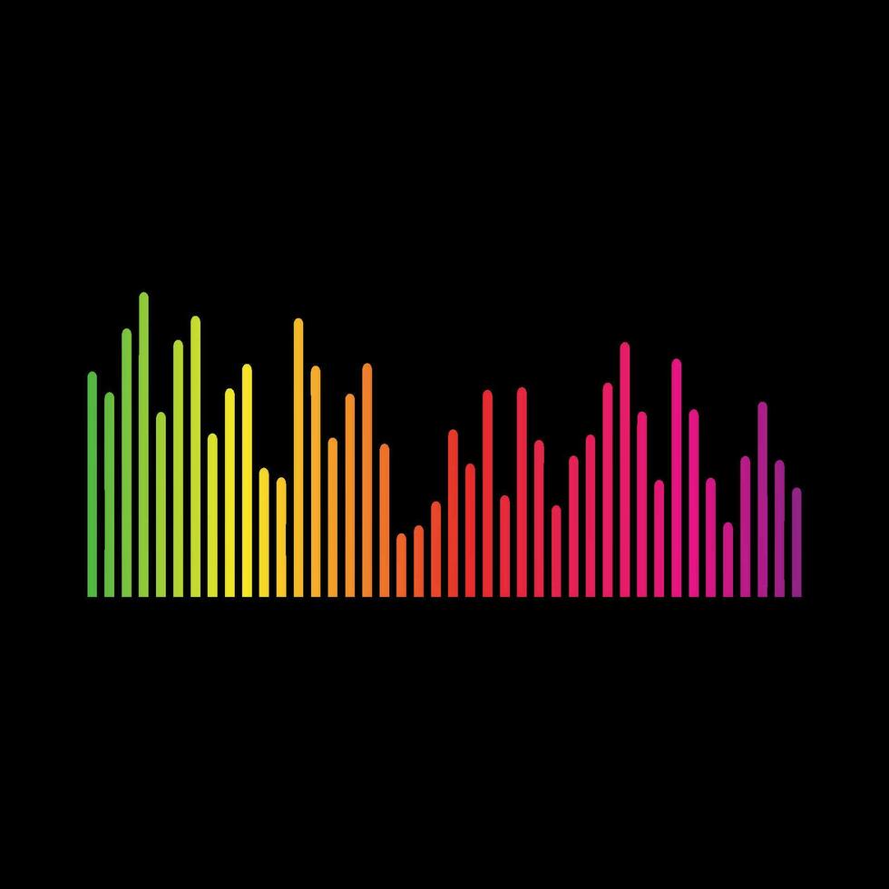 Equalizer, audio, sound wave logo design inspiration vector
