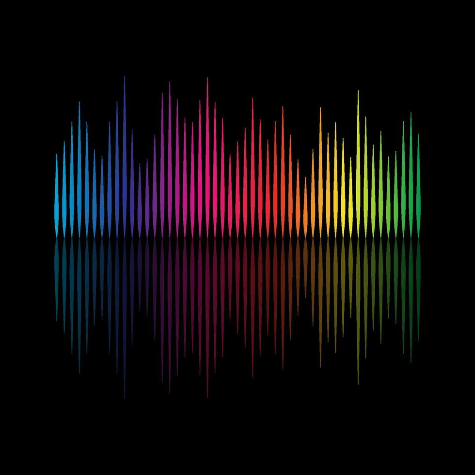 Audio colorful wave logo. Vector equalizer element. sound wave illustration logo vector icon template