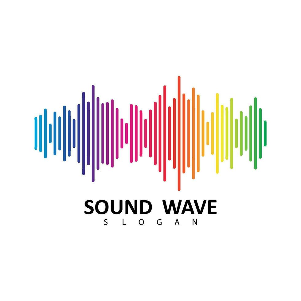 Audio colorful wave logo. Vector equalizer element. sound wave illustration logo vector icon template