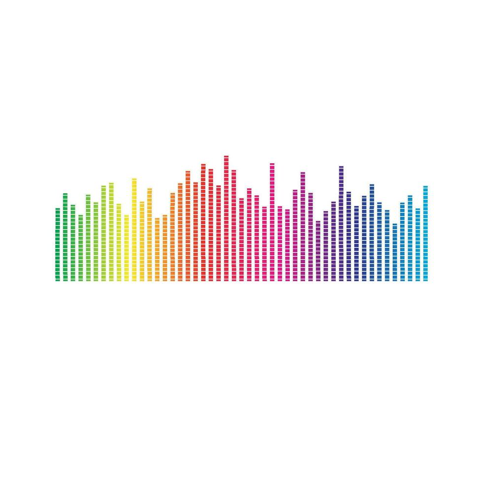 Audio colorful wave logo. Vector equalizer element. sound wave illustration logo vector icon template