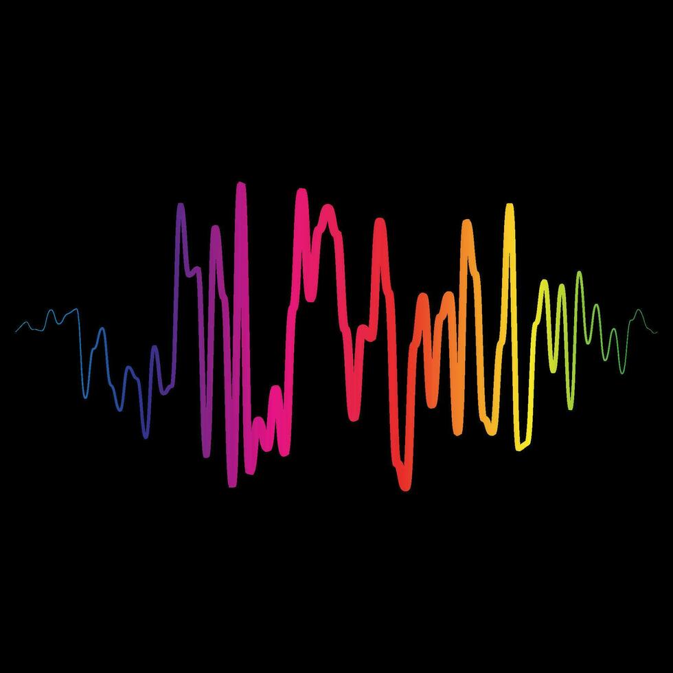 Sound waves vector illustration design template