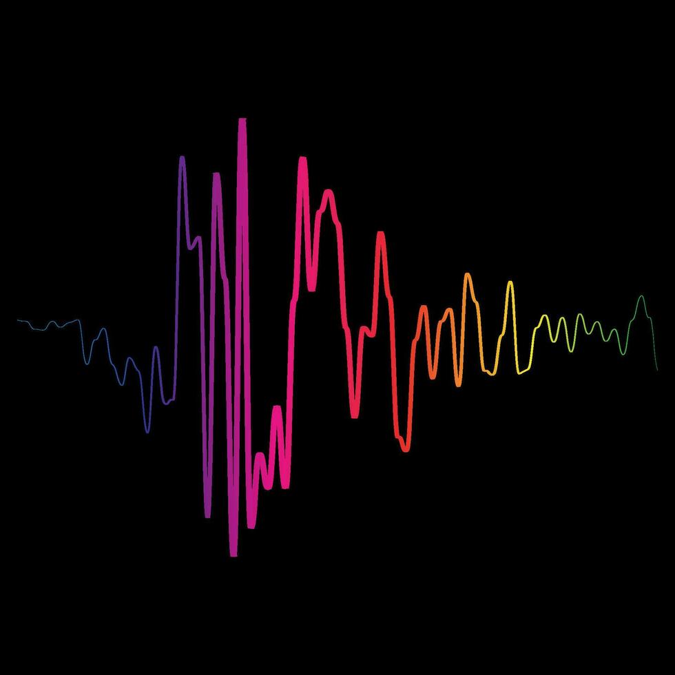 Sound waves vector illustration design template