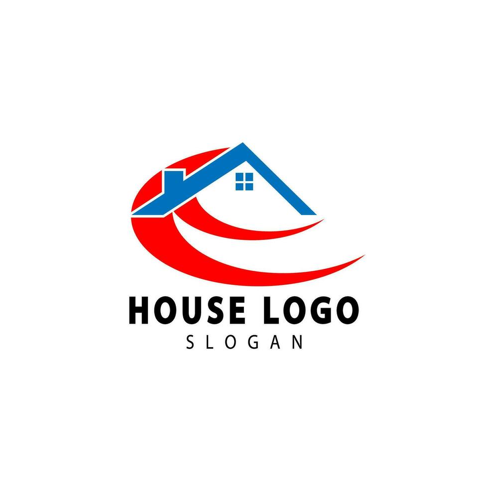 logotipo de bienes raíces, logotipo de constructor, ilustración de vector de plantilla de diseño de logotipo de construcción de techo