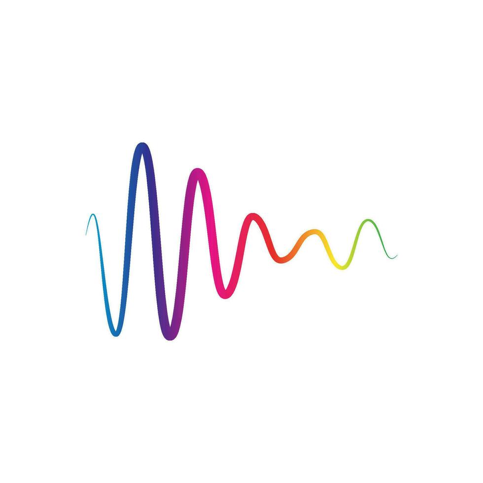 Sound waves vector illustration design template