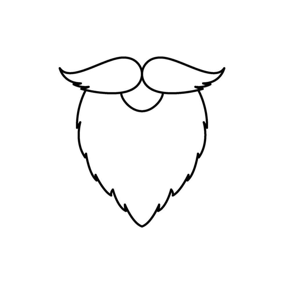 beard and moustache vector illustration on white background
