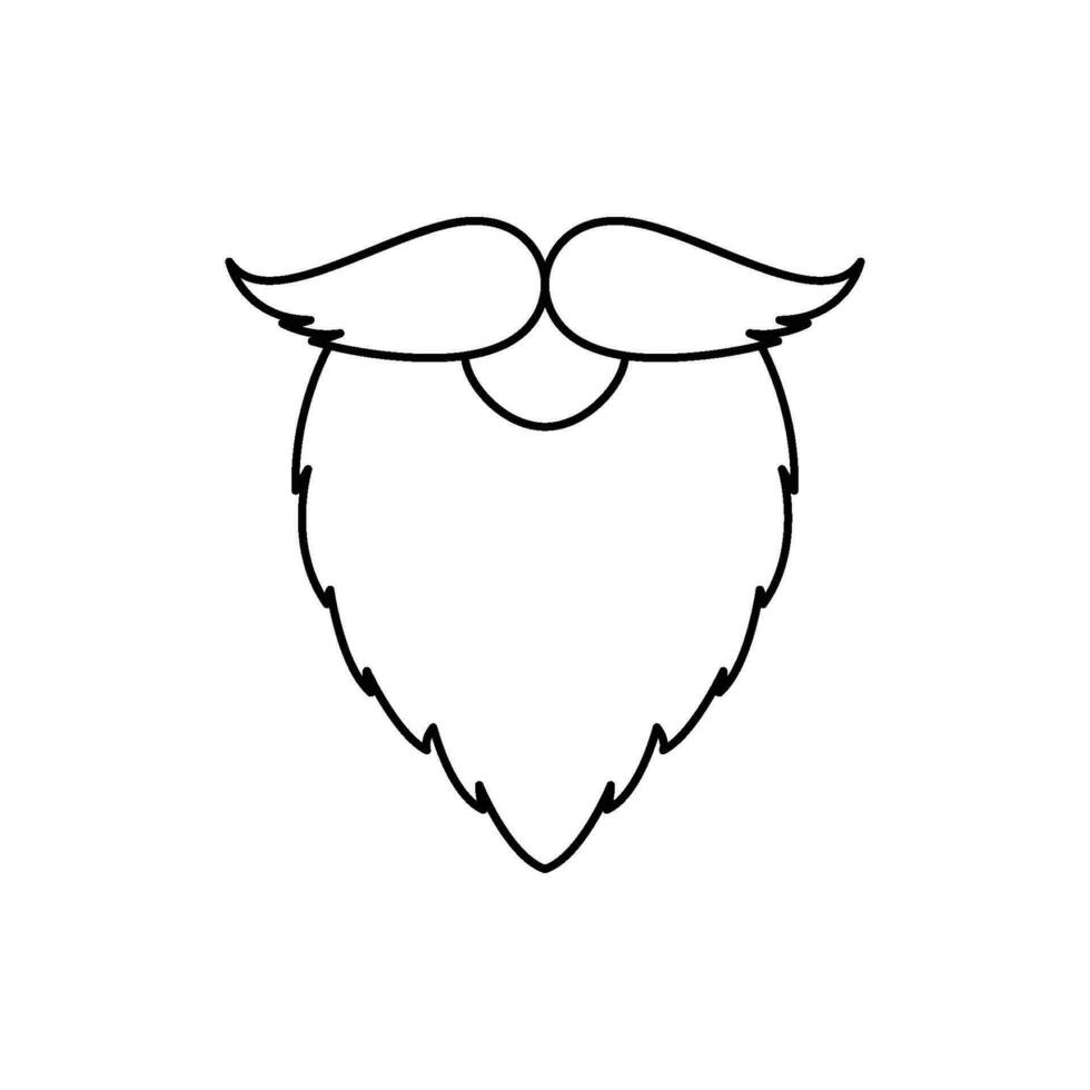 barba y Bigote vector ilustración en blanco antecedentes