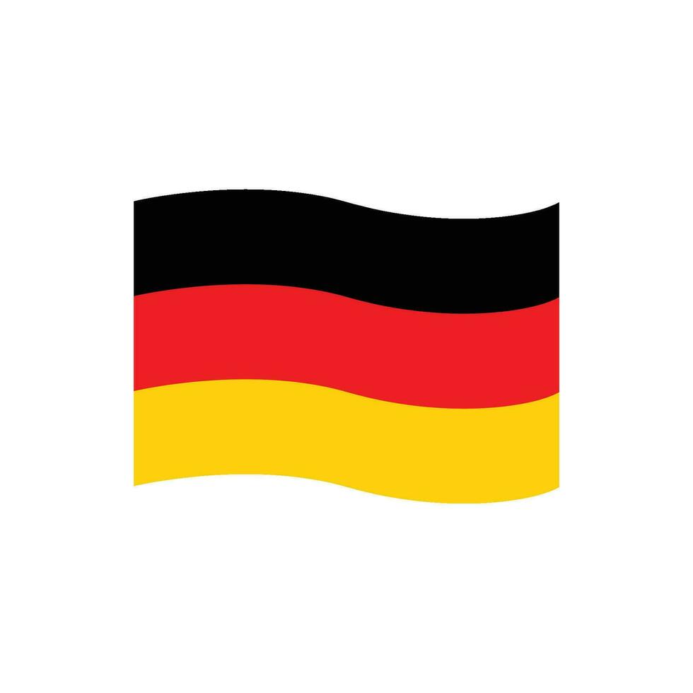 alemán bandera ondulación vector ilustración en blanco antecedentes.