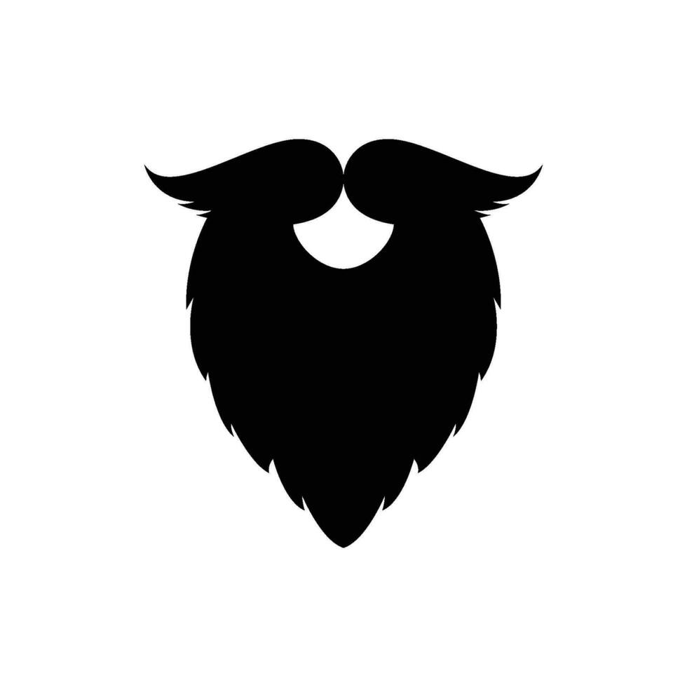 beard and mustache vector illustration on white background