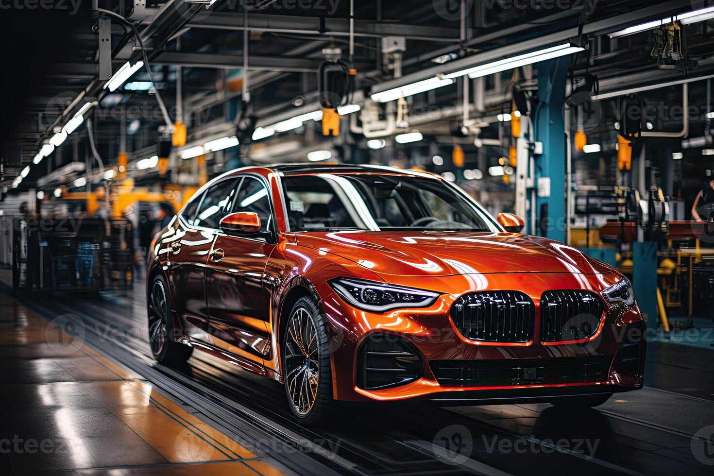 Car service. Car in workshop. Auto repair. Automotive industry. photo