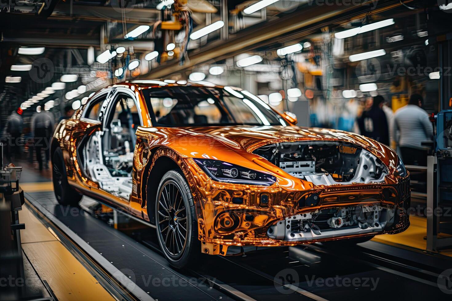 Car service. Car in workshop. Auto repair. Automotive industry. photo