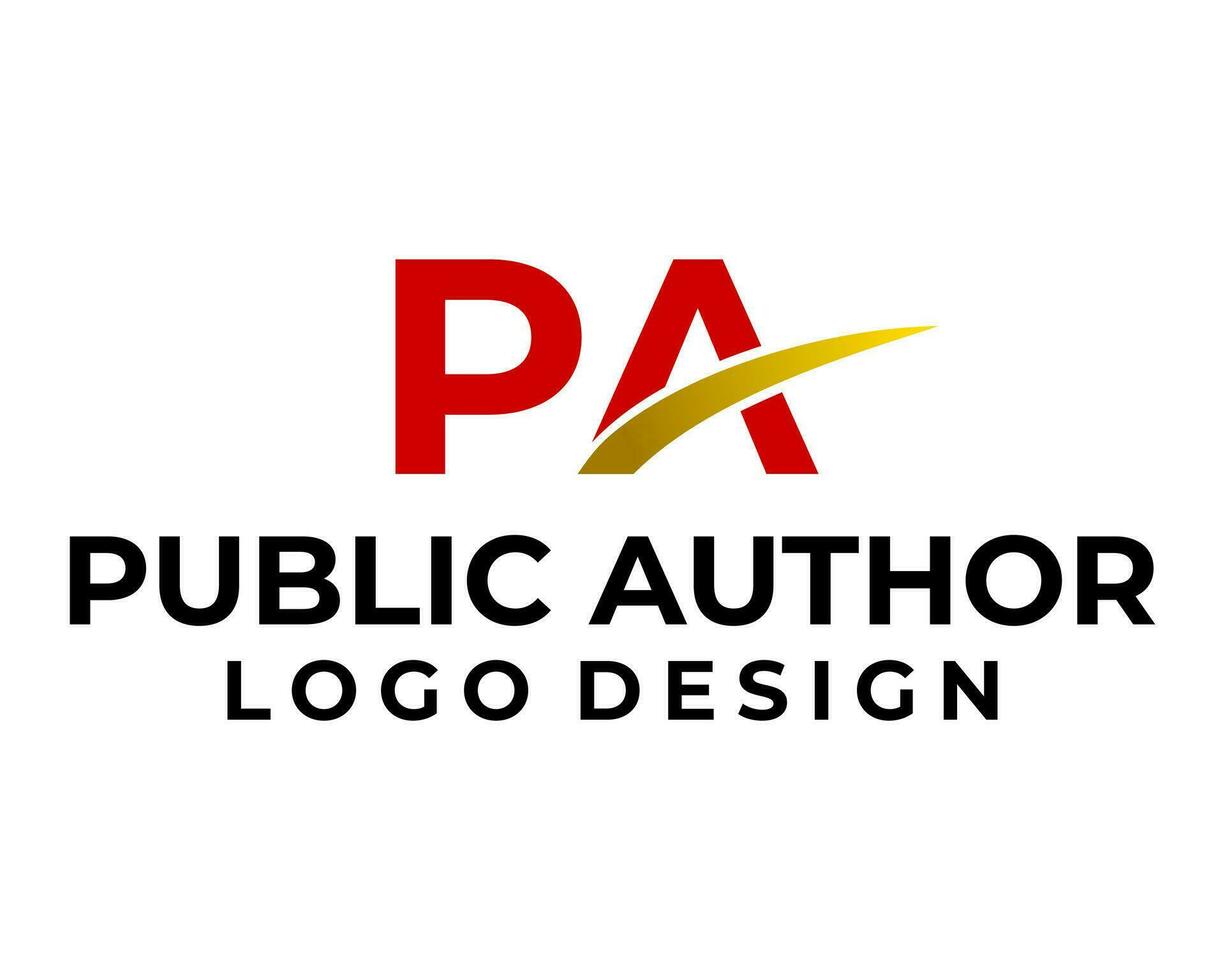 PA letter monogram marketing business finance insurance logo design. vector