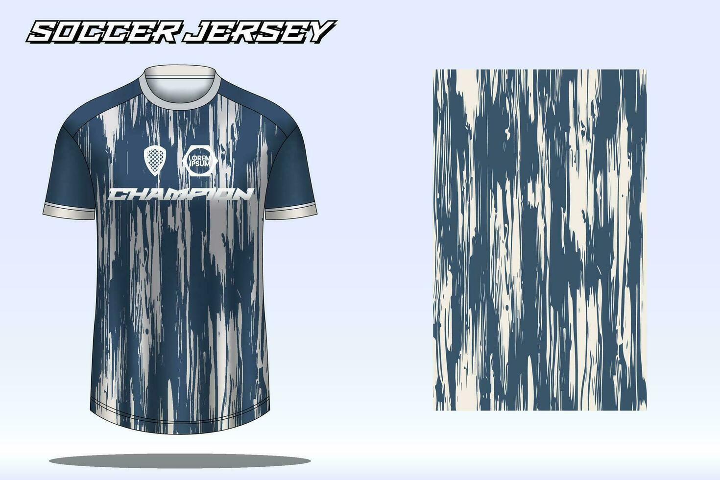 Soccer jersey sport t-shirt design mockup for football club vector