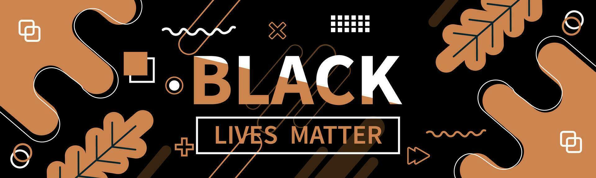 Black lives matter banner for protest, rally. Support for equal rights of black people. Raised fists against Police Brutality vector