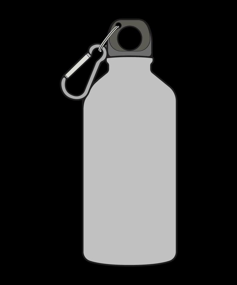 Coloring of tumbler bottle outline drawing vector, tumbler bottle in a sketch style, tumbler bottle training template outline, vector Illustration.