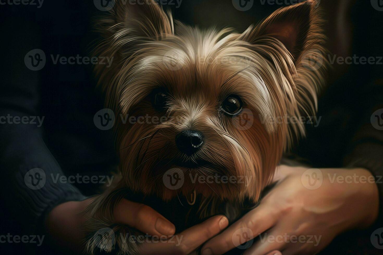 Yorkshire terrier pet. Generate Ai photo