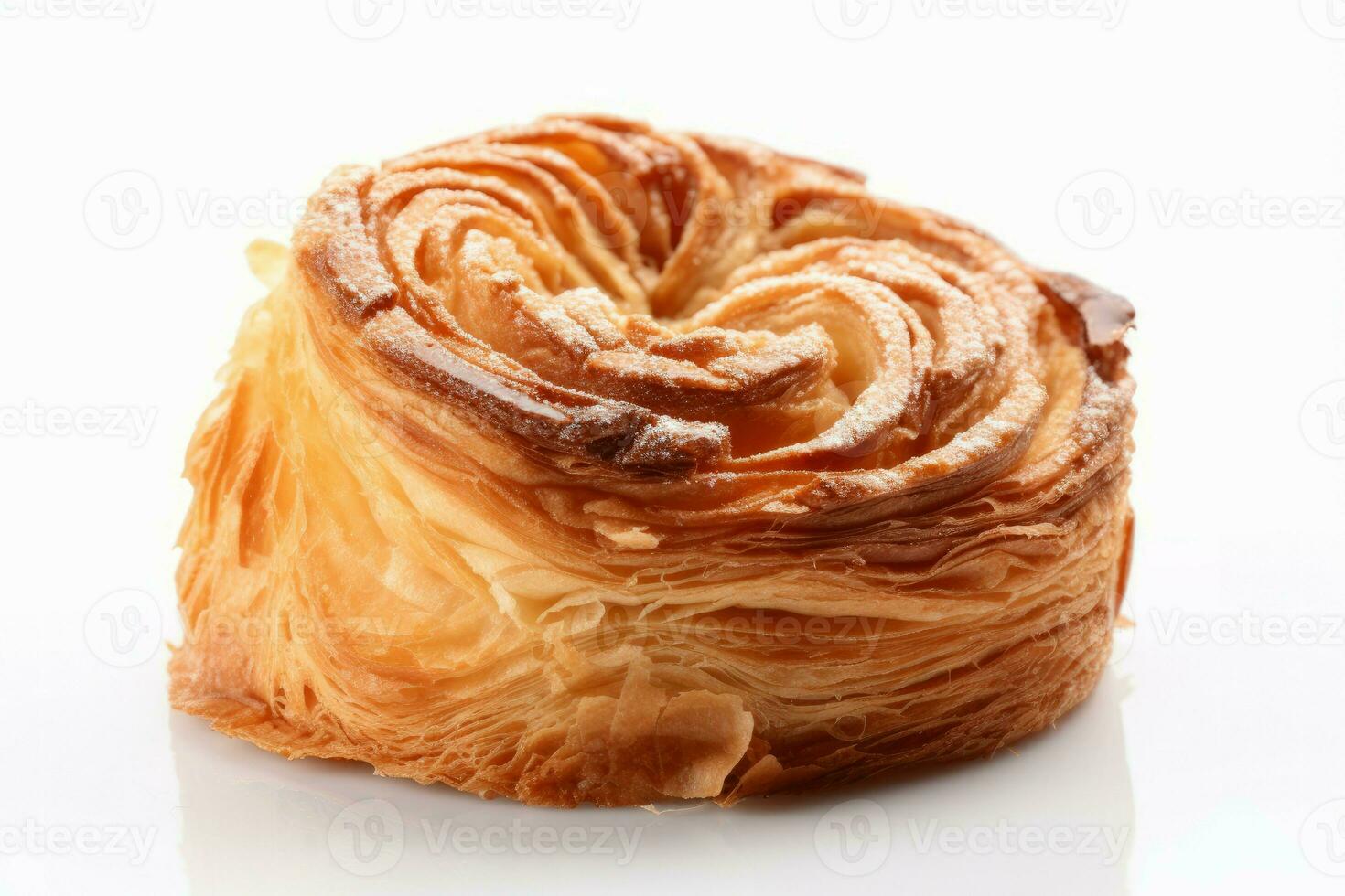 Baked spiral pastry. Generate Ai photo