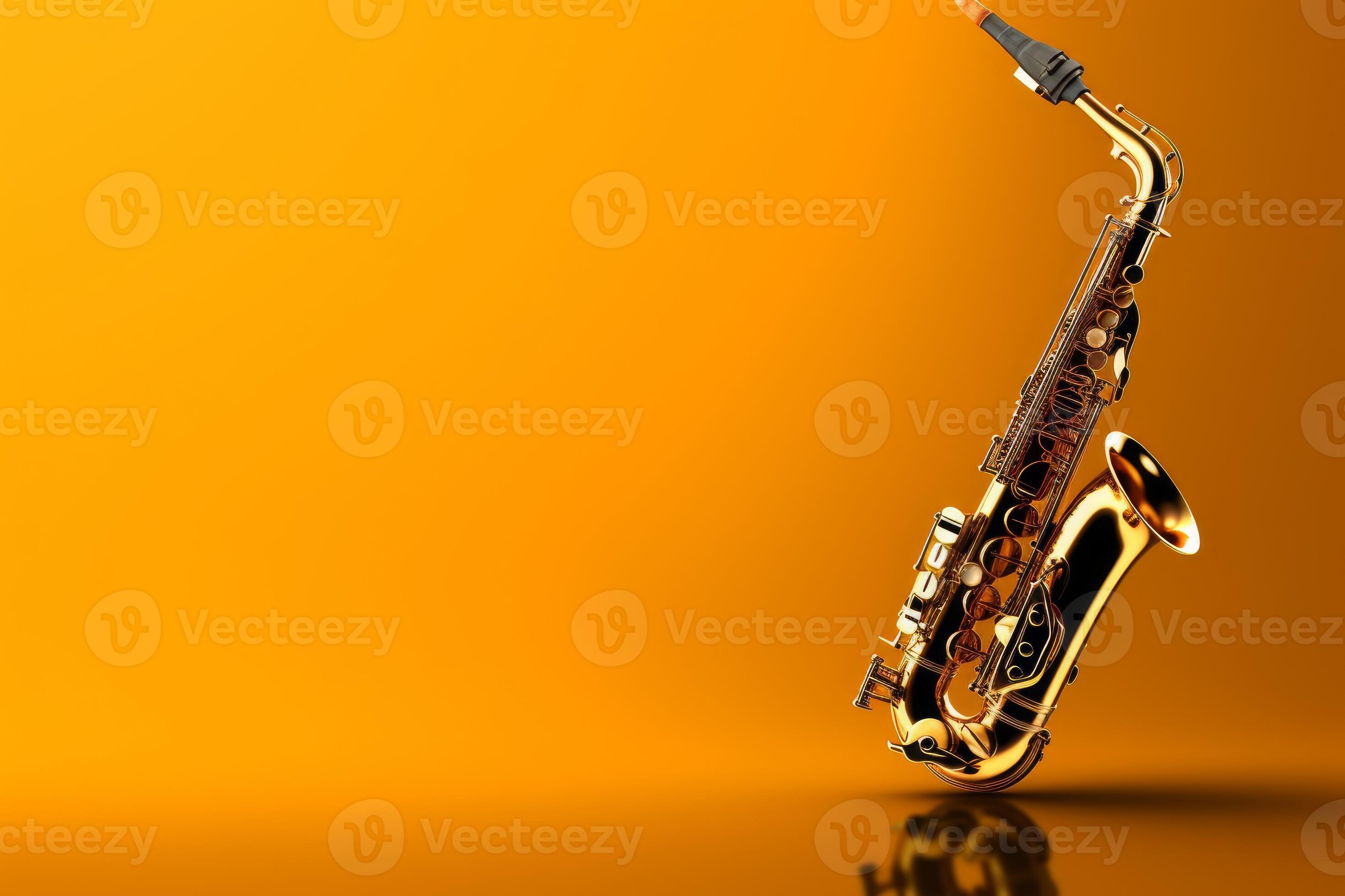 Saxophone instrument background. Generate Ai 26380994 Stock Photo at