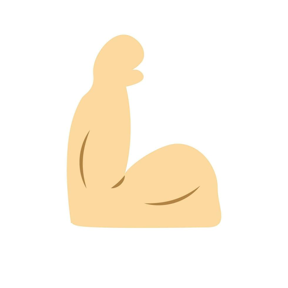 Flat design biceps icon. Muscle. Vector. vector