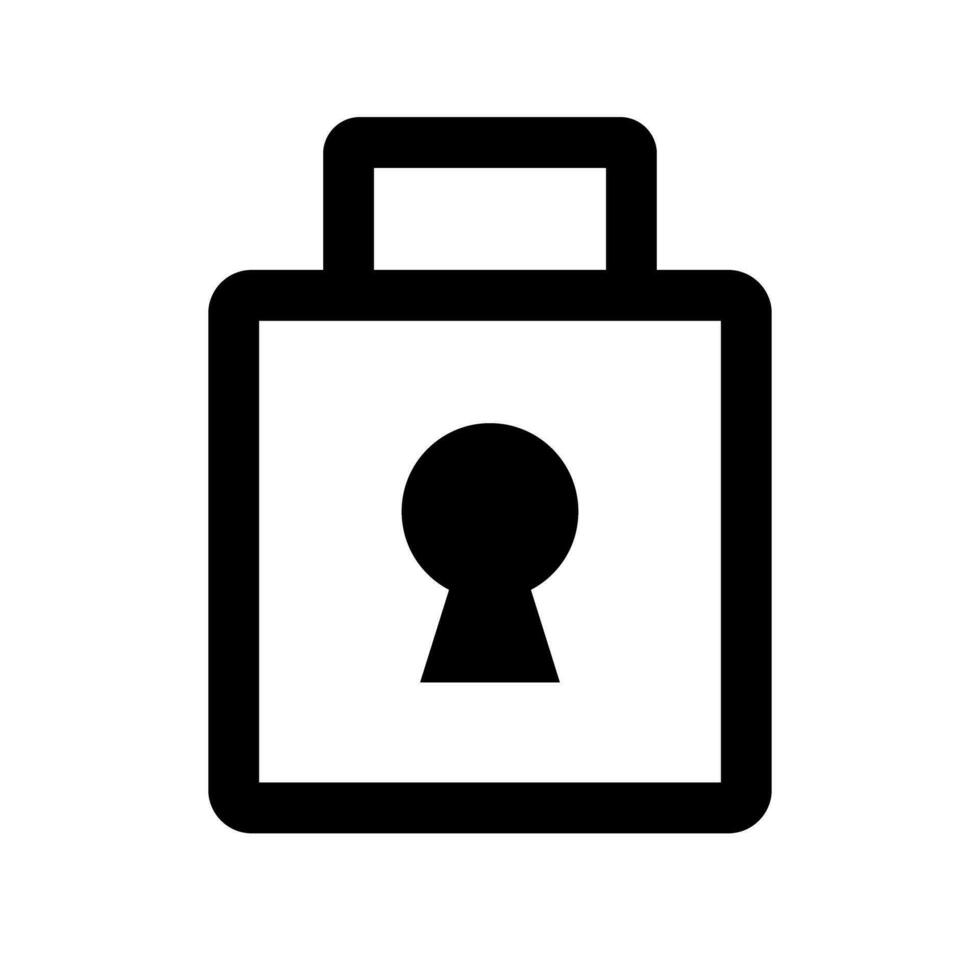 Simple padlock icon. Security lock. Vector. vector
