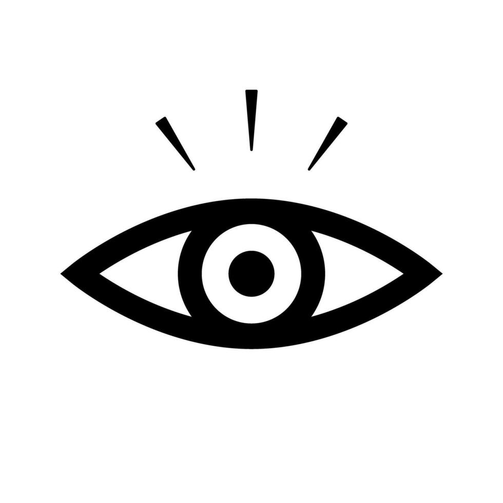 Surprised eye icon. Reaction and discovery. Vector. vector