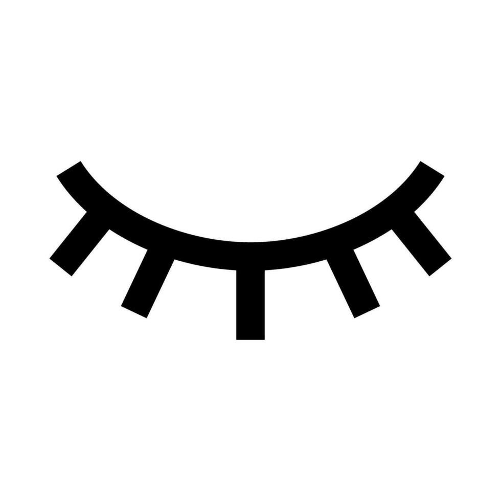 Closed eye icon or eyelashes. Vector. vector