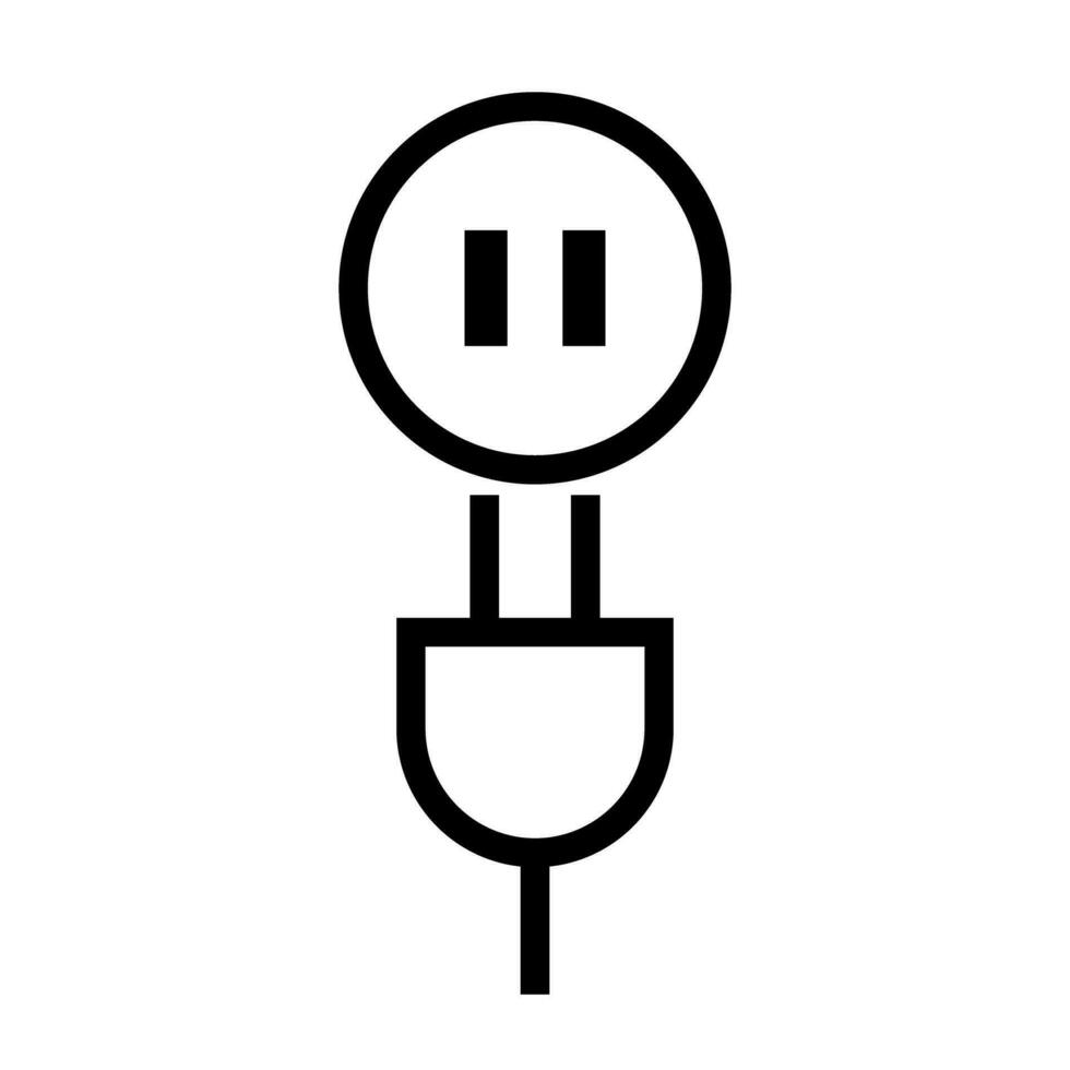 Simple power supply and plug icon. Vector. vector