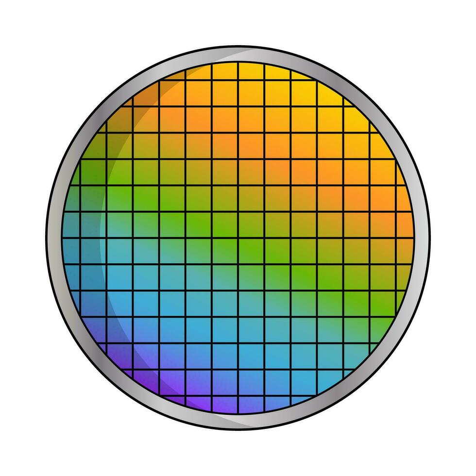 Simple silicon wafer icon. Vector. vector